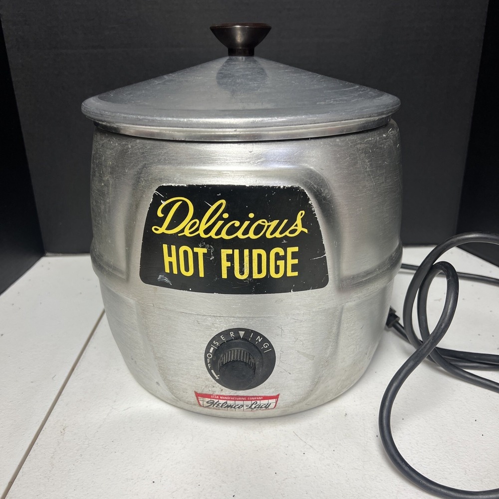 Vintage HELMCO'S Hot Fudge Chocolate Warmer Working